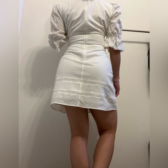 F26 Reformation Cassatt cotton Dress in white - Picture 8 of 13
